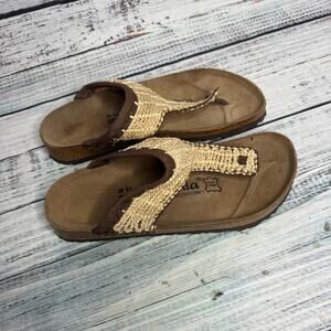 Birkenstock Betula Woven Wicker Ratten Flip Flop Sandals 39 US 8 NEW